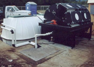 Wastewater treatment plants using biodiscs